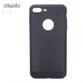 Защитная крышка "LP" для Apple iPhone 7 Plus "Сетка" Soft Touch, темно-синяя (европакет)