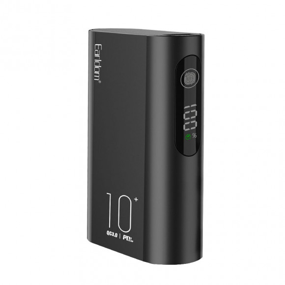 Внешний АКБ Earldom ET-PD10 10000 mAh, 2xUSB, PD 18W, LED дисплей, Li-Pol (черный)