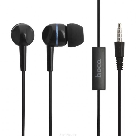 Гарнитура Hoco W24 Enlighten Headphones With Mic Set 2-in-1 (накладная+вставная) (черная, синяя)