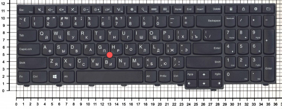 Клавиатура для ноутбука Lenovo ThinkPad Edge E531, L540, черная