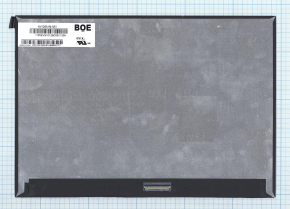 Матрица NV126A1M-N51, 12.6", ADS, 2880x1920, 60 Гц, 40 pin, LED, UltraSlim, разъём по центру, без креплений, глянцевая