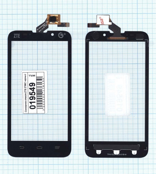 Сенсорное стекло (тачскрин) для ZTE Majesty Z796C, черный