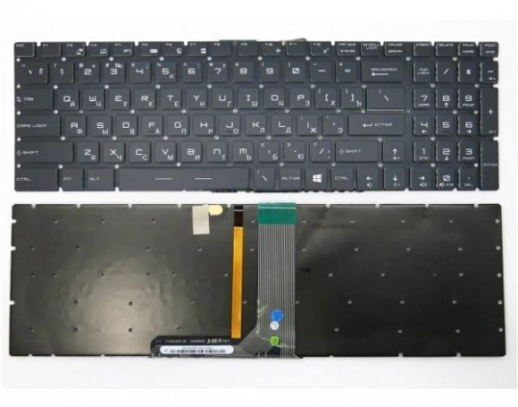Клавиатура для ноутбука MSI GT72 GS60 GS70 GP62 GL72 GE72, черная с белой подсветкой