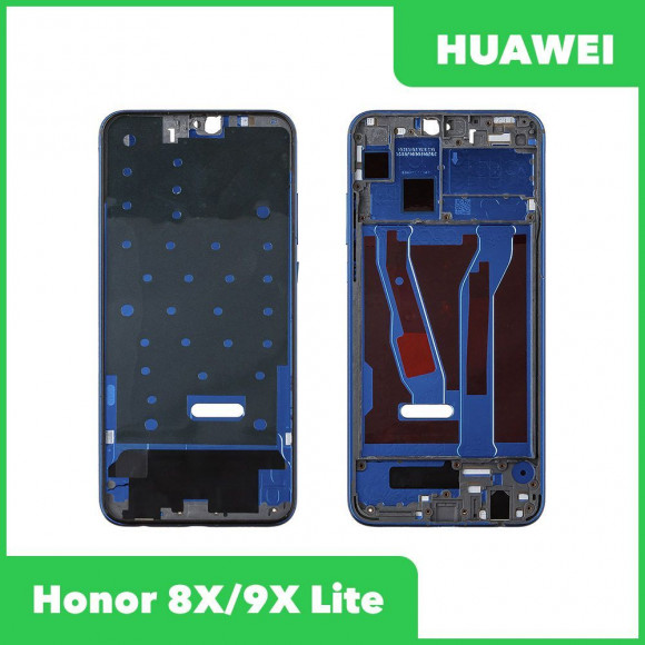 Рамка дисплея (средняя часть) Huawei Honor 8X, 9X Lite JSN L21 (синий)