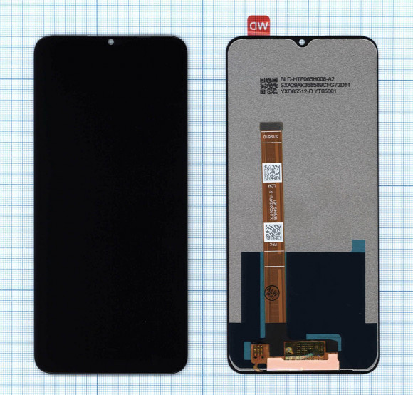 Модуль (матрица + тачскрин) для Realme C21Y, черный