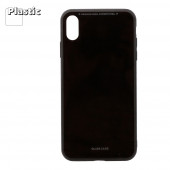 Защитная крышка "LP" для Apple iPhone XS Max "Glass Case", черное стекло (коробка)