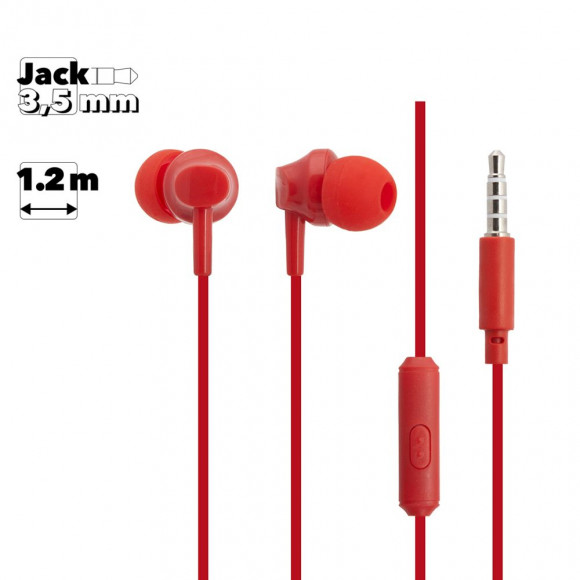 Гарнитура Hoco M14 Inital Sound Universal Earphones With Mic, красная