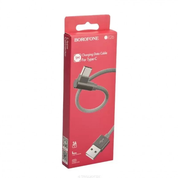 USB кабель Borofone BX26 Express Charging Data Cable For Type-C, серый