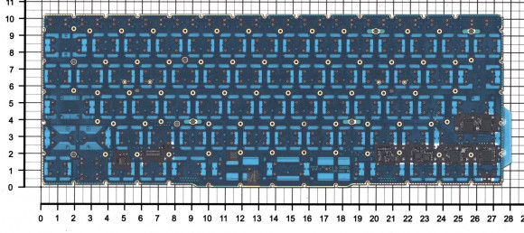 Клавиатура для ноутбука Apple MacBook Pro 13 Retina A1708, черная, плоский Enter