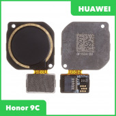 Шлейф для Huawei Honor 9C (AKA-L29) сканер отпечатка пальцев (черный)
