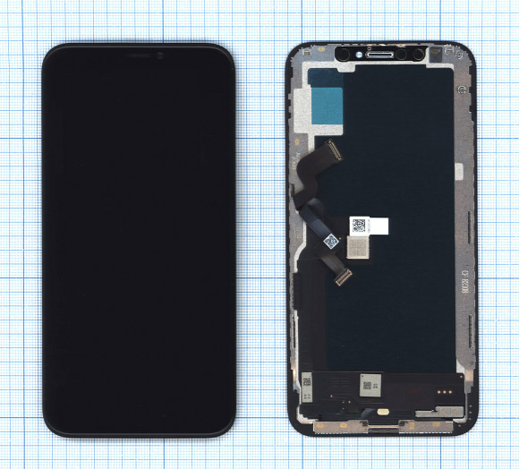 Дисплей Amperin для Apple iPhone XS в сборе с тачскрином (Soft Oled) черный