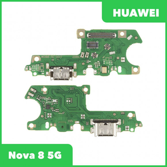 Системный разъем (разъем зарядки) для Huawei Nova 8 5G (ANG-AN00), микрофон