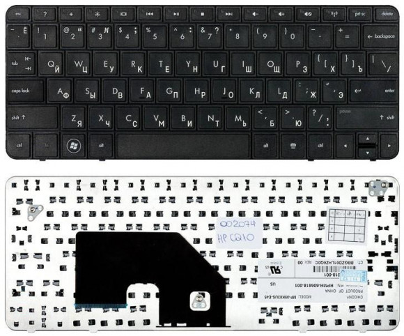Клавиатура для ноутбука HP Compaq Mini CQ10, 110-3000, 110-3100, черная