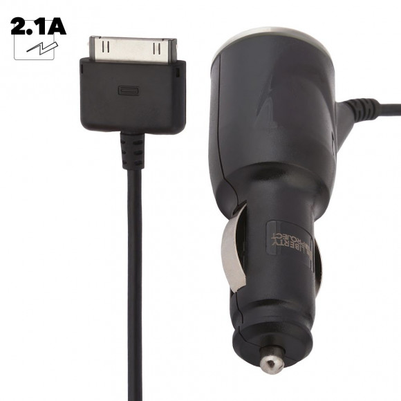 Автомобильное зарядное устройство "LP" 2.1 А для Apple 30-pin (коробка)