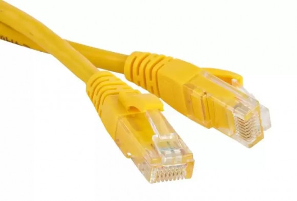 Патч-корд RJ45 - RJ45, 4 пары, UTP, категория 5е, 0.5 м, желтый, LSZH, LANMASTER, LAN-PC45/U5E-0.5-YL