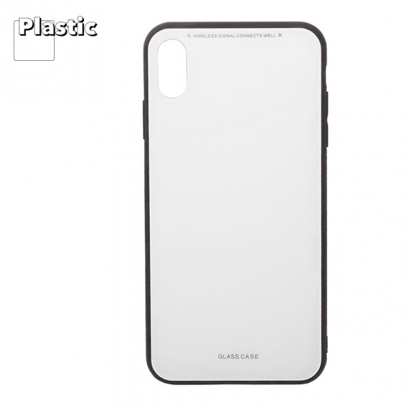 Защитная крышка "LP" для Apple iPhone XS Max "Glass Case", белое стекло (коробка)