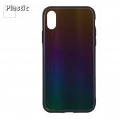 Защитная крышка "LP" для Apple iPhone X "Rainbow Glass Case", золотой градиент (коробка)