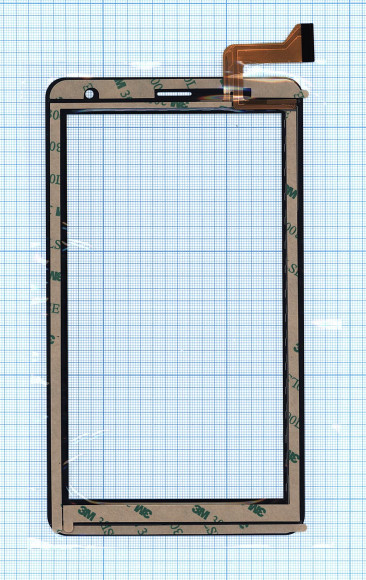 Сенсорное стекло (тачскрин) PX070515A451, черное Сенсорное стекло (тачскрин) PX070515A451, черное