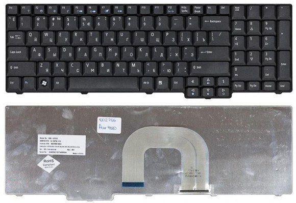 Клавиатура для ноутбука Acer Aspire 9800, 9810, черная