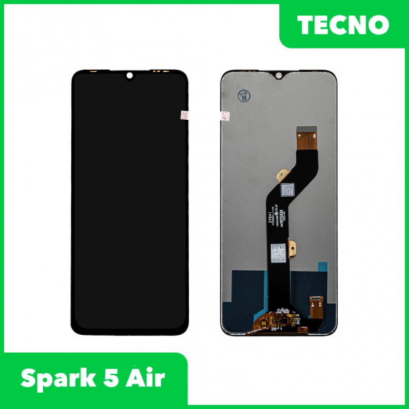 LCD дисплей для Tecno Spark 5 Air в сборе с тачскрином (черный) Premium Quality