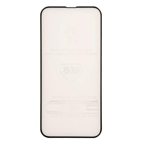 Защитное стекло 5D для Apple iPhone 13 Pro Max, черный (без упаковки)