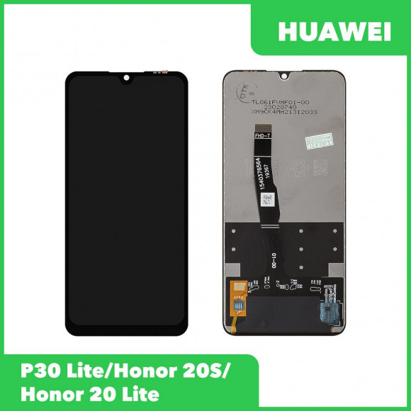 LCD дисплей для Huawei P30 Lite, Honor 20S, Honor 20 Lite с тачскрином COG (черный)