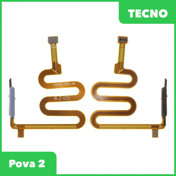 Шлейф для Tecno Pova 2 сканер отпечатка пальцев (серебро)