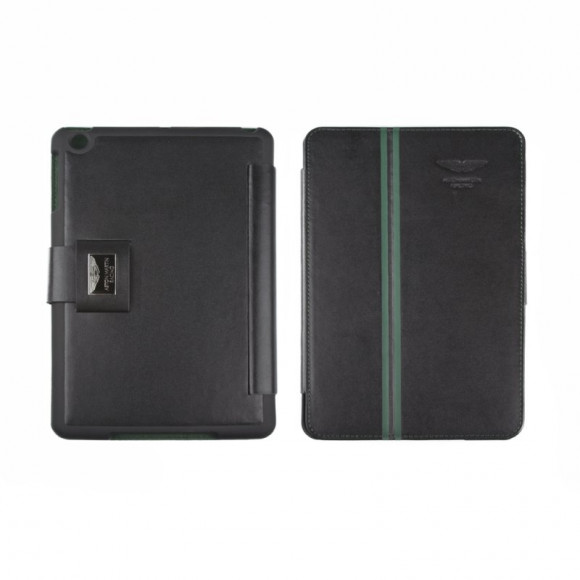 Чехол раскладной для Apple iPad Mini, Mini 2 "Aston Martin Racing" BKIPAMI001A (кожаный черный)