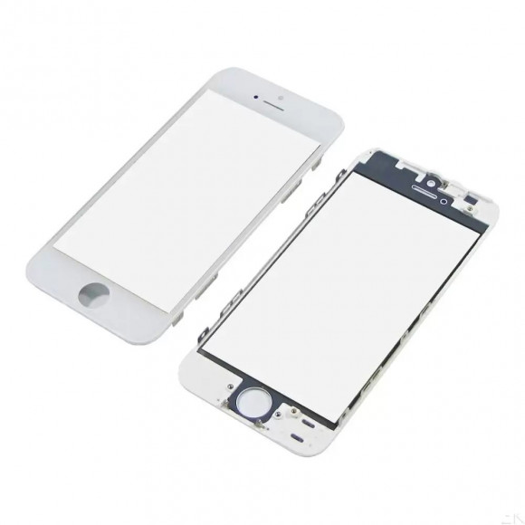 Сенсорное стекло (тачскрин) для Apple iPhone 5 (олеофобное покрытие) в сборе с рамкой и OCA пленкой, белый