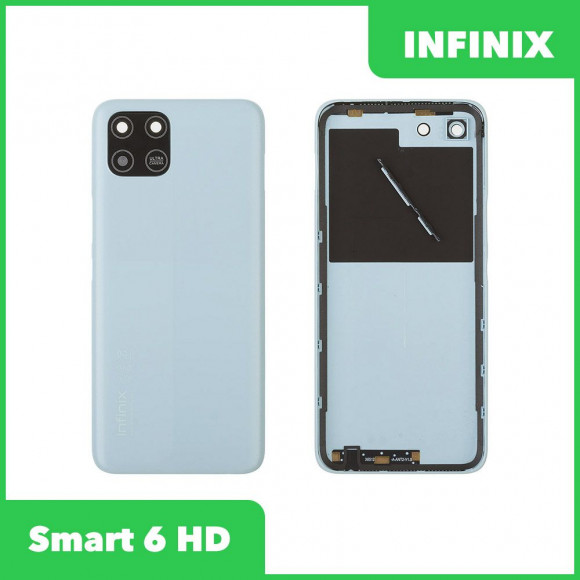 Задняя крышка для Infinix Smart 6 HD (X6512) (голубой)
