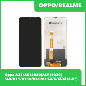 LCD дисплей для Realme C3, 5, 6i, OPPO A5 (2020), A9 (2020), A31 в сборе с тачскрином (черный) LCD дисплей для Realme C3, 5, 6i, OPPO A5 (2020), A9 (2020), A31 в сборе с тачскрином (черный)