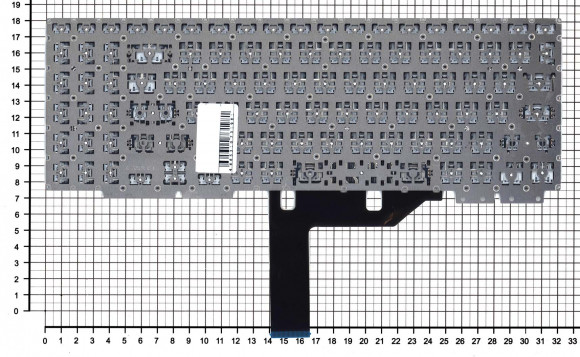 Клавиатура для ноутбука Asus ZenBook Flip 15 UX562F, серебристая с подсветкой
