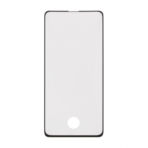 Защитное стекло Glass Protector Full Glue для Samsung Galaxy S10+ отверстие под палец (черная рамка)