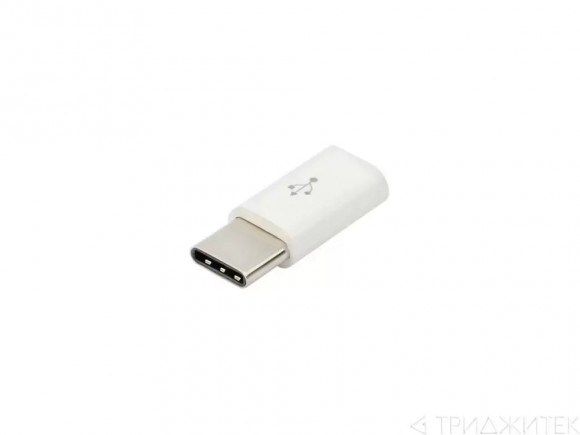 Адаптер Vixion (AD44) MicroUSB - Type-C, белый