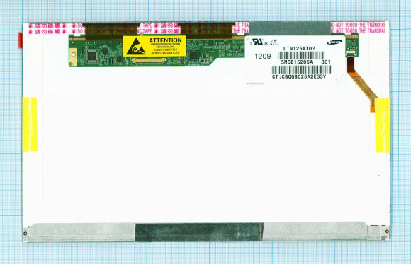 Матрица LTN125AT02, 12.5", 1366x768, 40 pin, LED, Normal, матовая
