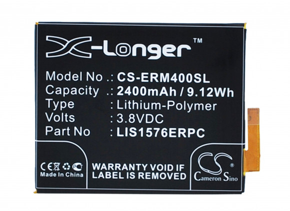 Аккумулятор CS-ERM400SL, LIS1576ERPC для Sony Xperia M4 Aqua (E2303), 3.8В, 2400мАч, 9.12Wh