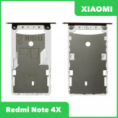 Держатель (лоток) SIM-карты для Xiaomi Redmi Note 4X, черный Держатель (лоток) SIM-карты для Xiaomi Redmi Note 4X, черный