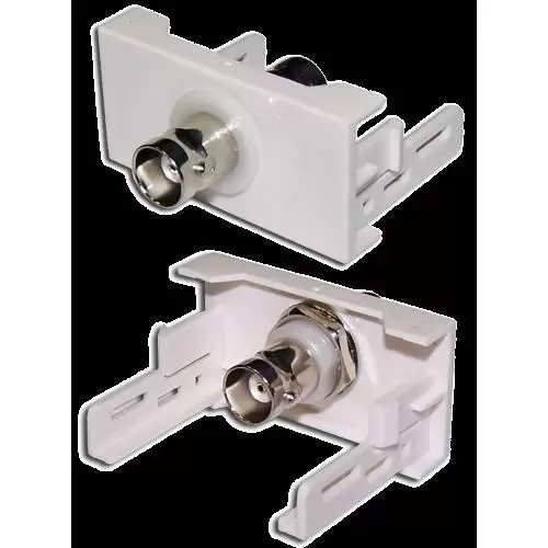 Розетка Mosaic 22.5x45 с BNC-адаптером BC-009, белая, Lanmaster, LAN-WA-LP-BNC-WH
