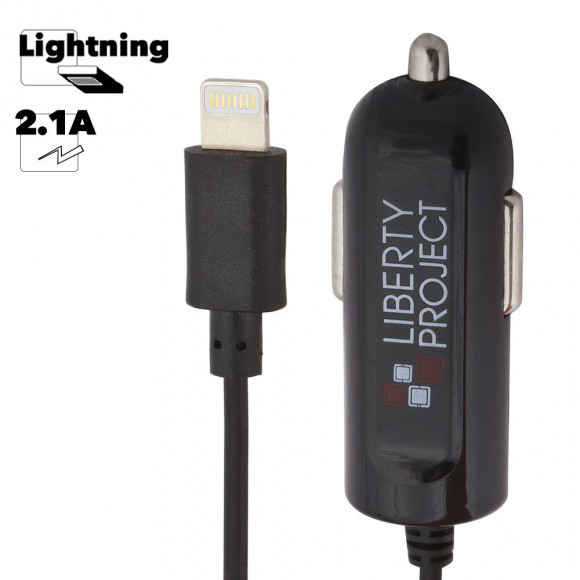 Автомобильное зарядное устройство "LP" 2.1 А для Apple 8-pin (коробка)