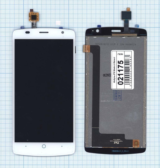 Модуль (матрица + тачскрин) для ZTE Blade L5, белый