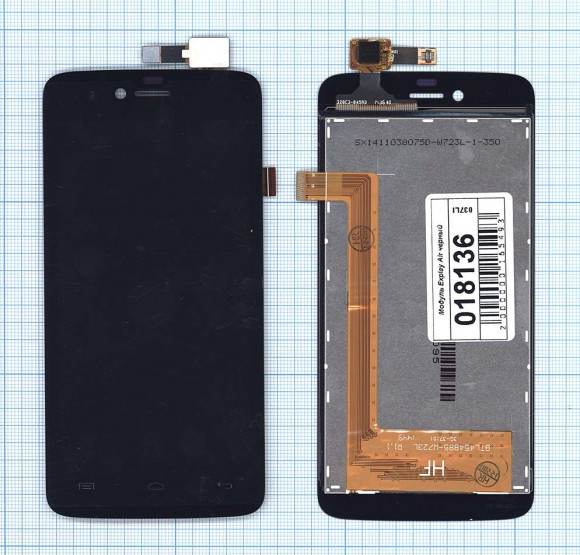 Модуль (матрица + тачскрин) для Explay Air, черный