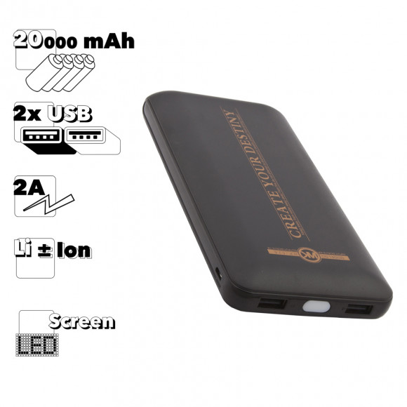 Внешний аккумулятор (АКБ) Power Bank WK BEAR 20000 mAh WP-026 Li-On (черный)