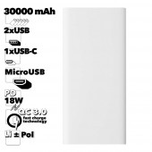Внешний Аккумулятор Xiaomi Mi Power Bank 3 30000 mAh PB3018ZM (белый) Внешний Аккумулятор Xiaomi Mi Power Bank 3 30000 mAh PB3018ZM (белый)