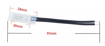 Термостат биметаллический KSD9700 5А/195 С нормально замкнутый