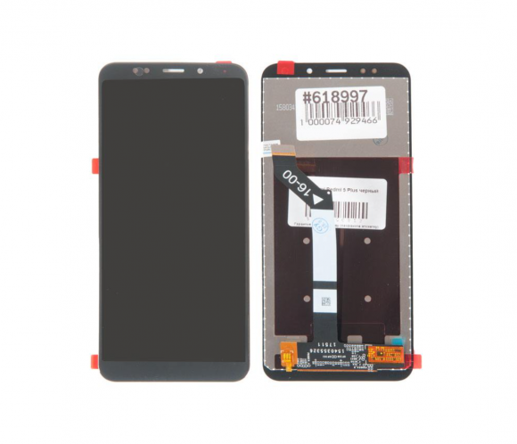Дисплей в сборе с тачскрином для Xiaomi Redmi 5 Plus, черный (оригинал lcd)