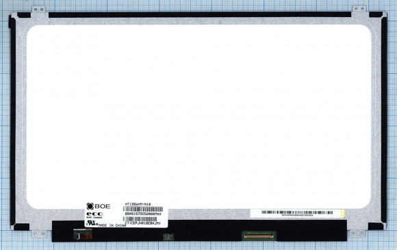 Матрица NT156WHM-N10, 15.6", TN, 1366x768 (HD), 60 Гц, 40 pin, LED, Slim (тонкая), разъём справа, уши вверх/вниз, глянцевая