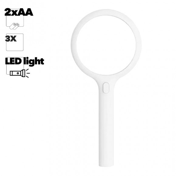 Увеличительное стекло с подсветкой Xiaomi Xiaoda Magnifier (белое)