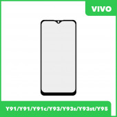 Стекло + OCA пленка для переклейки Vivo Y91, Y91, Y91c, Y93, Y93s, Y93st, Y95 MT6762, черный