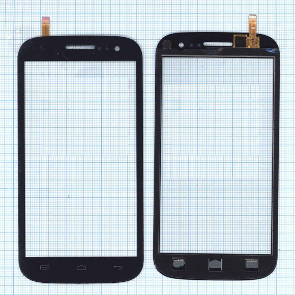 Сенсорное стекло (тачскрин) для Fly Quattro Vista (IQ451), черный