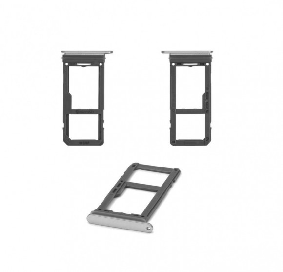 Держатель (лоток) SIM-карты для Samsung Galaxy S8 (G950F), S8 Plus (G955F), серебряный